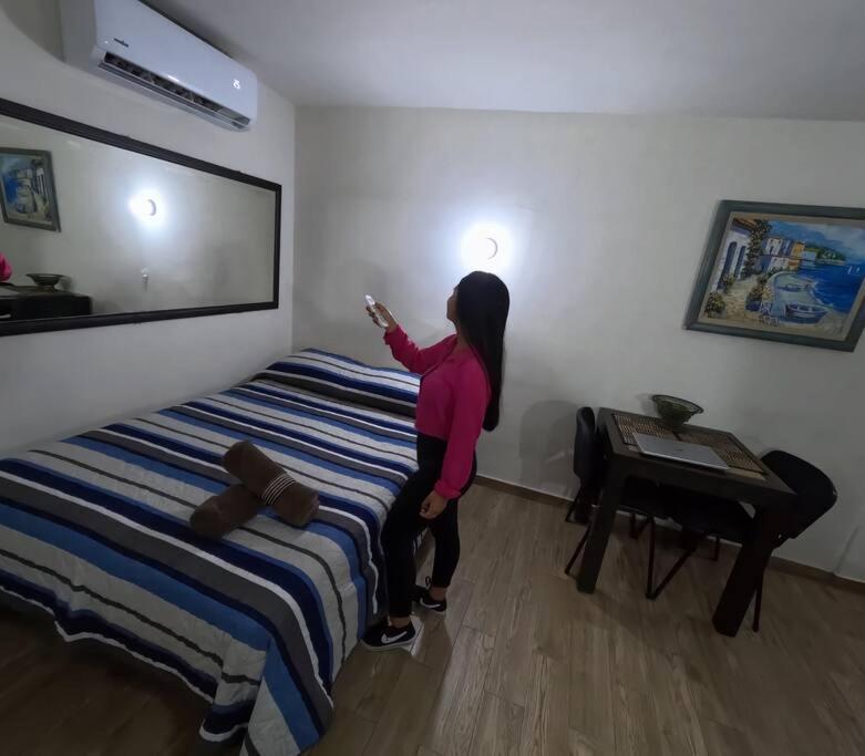 Departamento Privado7, 2 Camas Matri, Parking, Cocina Equipada, Wifi 65 Mb, 2 Climas,Centrico,Tv Smart Apartment Ciudad Valles Luaran gambar
